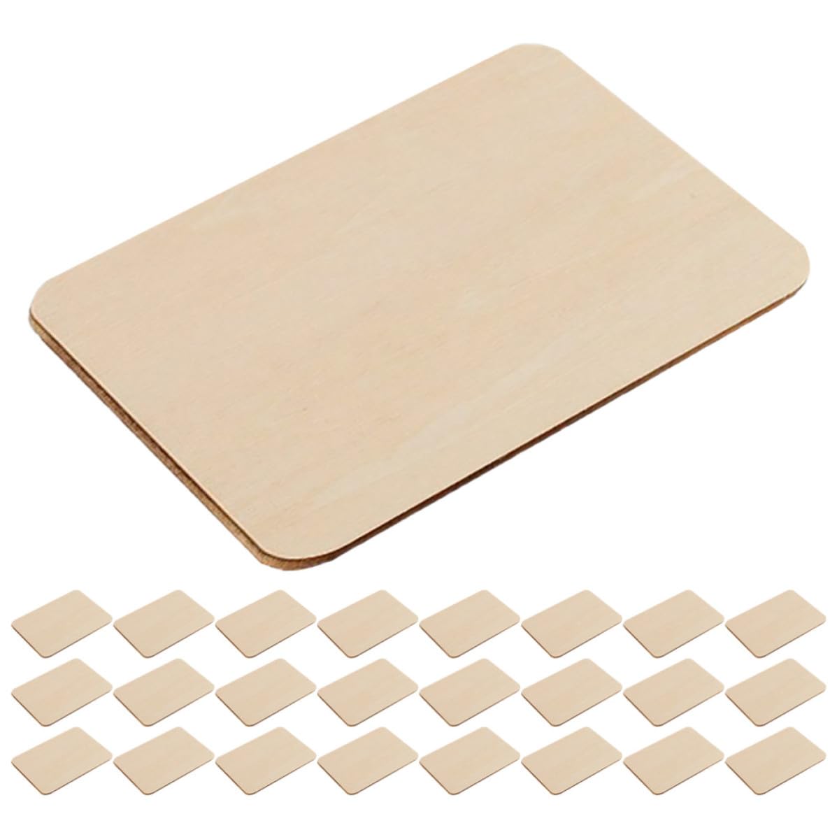 100 Piezas Cuadrados de Madera sin Terminar, Manualidades DIY