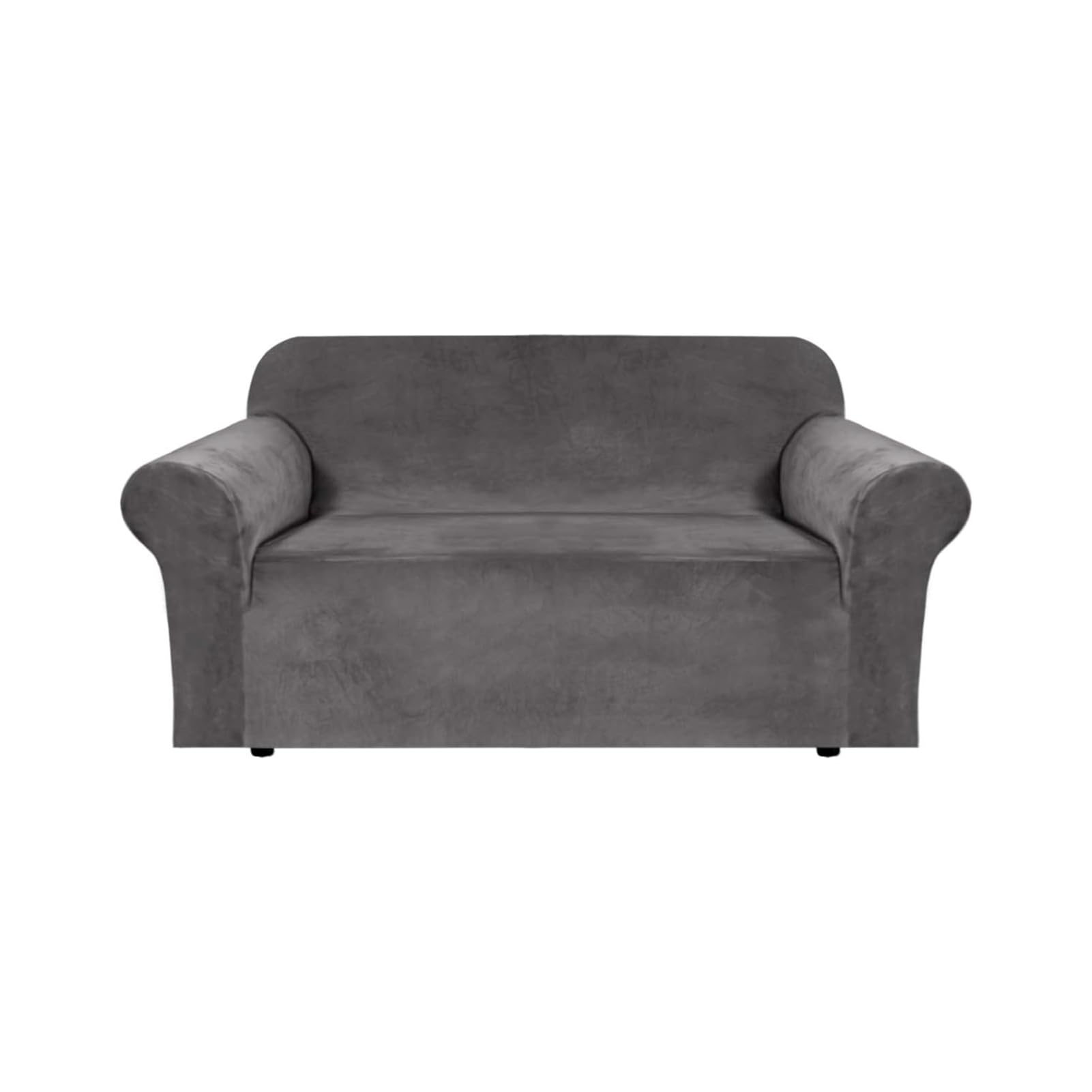Sofabezug, Stretch Couch Bezug, Velvet Sofabezüge, Sofa Abdeckung rutschfest Möbelschutz Hussen Für Sofa, Couch, Sessel (Grau,2 Sitzer)