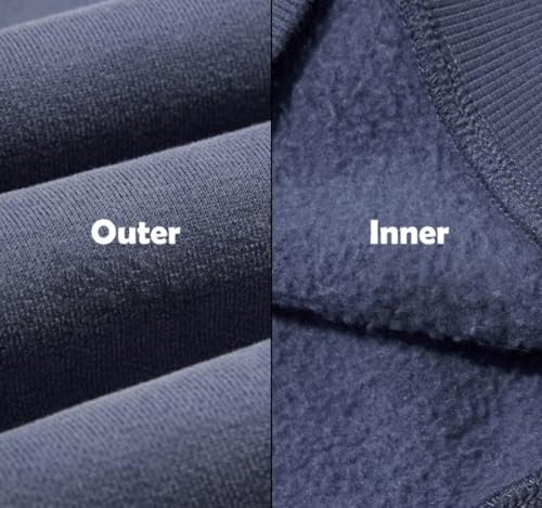 Mi Bo Tong Oversized Mens Sweatshirt Cardigan Jacket Heavyweight Fall Warm Fleece Hoodless Vintage Sweatshirt2