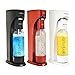 Drinkmate OmniFizz Sparkling Water and Soda Maker, Carbonates Any Drink, with 3oz CO2 Test Cylinder (Royal Red)