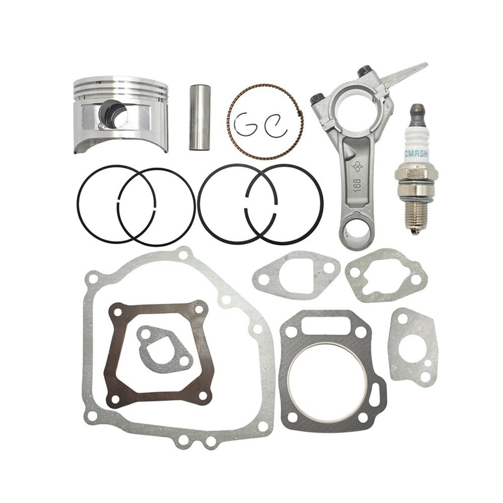 Kit de Anillos de pistón de 68 mm Compatible con GX160, con biela y Juego Completo de Juntas, for Motor generador de 4 Tiempos de 5,5 HP.