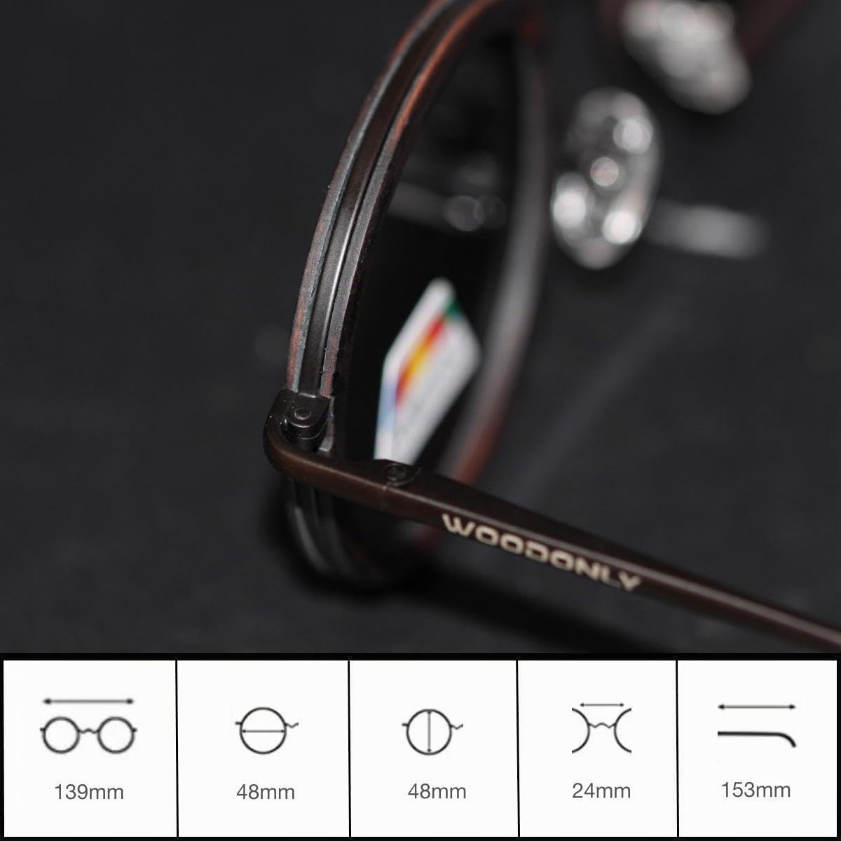Gafas de Sol Polarizadas Redondas de Madera - Gafas de Sol Retro de Madera con Funda de Bambú para Hombre y Mujer Regalos Perfectos