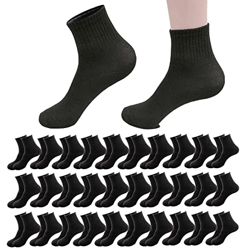 Chaussettes fines pour homme et femme lot de 30 paires en vrac noir