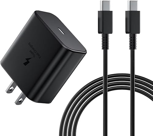 IBERLS Cargador súper rápido USB C de 45 W, bloque de cargador de pared PD PPS para Samsung Galaxy S25 S24 S23 S22 Ultra Plus, Z Fold Flip 6, Tab