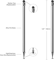 Vista 29 de Stylus (5 unidades), lápiz capacitivo 2 en 1 para pantalla táctil, alta precisión y sensibilidad, adecuado para tabletas iPhone/iPad/Android