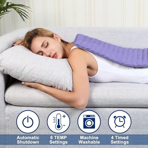 Image of Electric Heating pad for Back Neck Shoulder Knee Arms Legs- Electric Heat Pads with 6 Heat Settings & Auto Shut Off &Dry /Moist Heat Heating Pad for Birthday Mother Father Girl Men Women