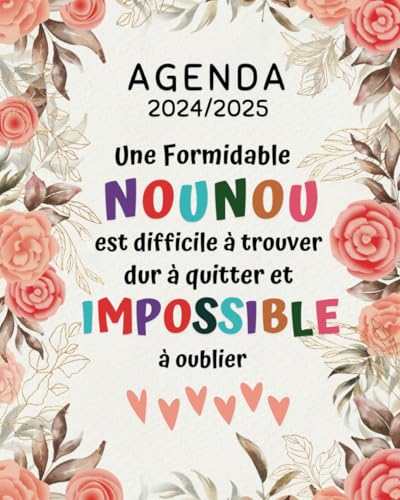 Cadeau Nounou: Agenda Nounou | Planificateur hebdomadaire une semaine sur 2 pages , Original, Pratique, Utile.