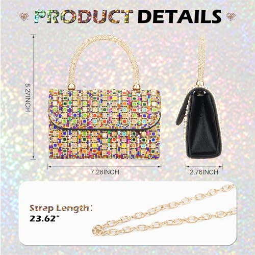 Image of Women's Evening Bag Purse Clutch Bag Ladies Rhinestone Purses Glitter Small Handbags Party Wedding Prom