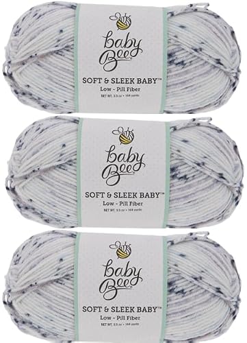 Baby Bee Medium Yarn for Crocheting & Knitting Soft Skein 186 Yards of 100% Low Pill Acrylic Yarn for Blankets, Hats & More Set of 3 -  Hobby Lobby, 1964584S
