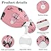 IROLSKDNFH Adjustable Working Cap with Button for Women Cute Pink and Black Bows with Polka Dots Surgical Nurse Hat Long Hair