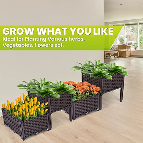 The Outdoor Culture Raised Garden Beds | Vegetable Raised Plant Kit | Elevated Garden Bed With Legs | Self Watering Planter Box Ideal For Outdoor Gardening | Grow Flowers, Herbs & Vegetables With Ease #TOP7