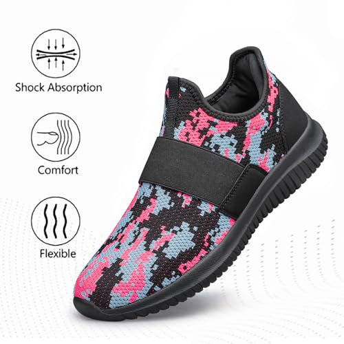 Womens Slip On Walking Shoes Non Slip Running Shoes Breathable Nurse Shoes Lightweight Workout Sneakers3