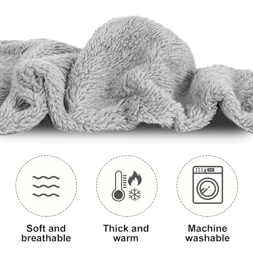 Image of BOXOB Over Knee High Fuzzy Socks, Thigh Snuggs Cozy Socks Winter Leg Warmers Plush Long Slipper Sleeping Stockings for Home
