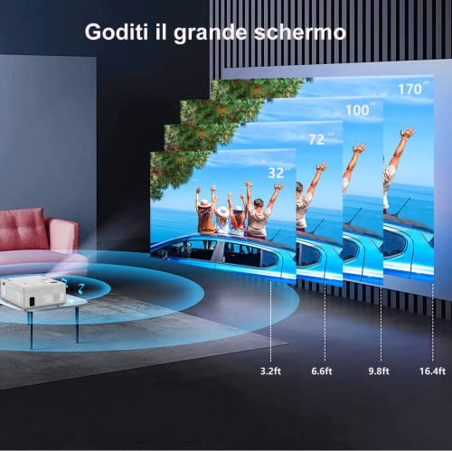 Ysametp Draagbare mini-projector, 1280 x 720 p, 200 inch, HD-videoprojector, 10.000 lm, thuisbioscoop-beamer, compatibel met laptop, tv-stick, HDMI, USB, iPhone en Android - Image 6