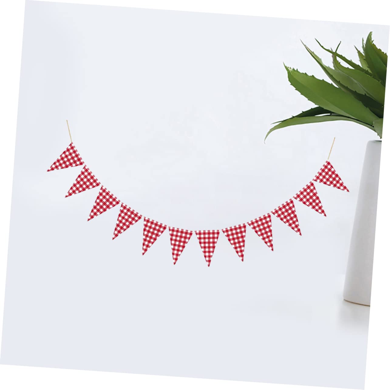 Yardwe 3piezas Banderín Decorativo De Cuadros Rojos y Para Fiestas Cumpleaños y Decoraciones Navideñas