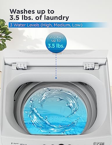 Image of 0.9 Cu. Ft. Portable Washing Machine, Compact Washing Machine with 6 Wash Cycles, Portable Clothes Washer Featuring 3 Water Levels