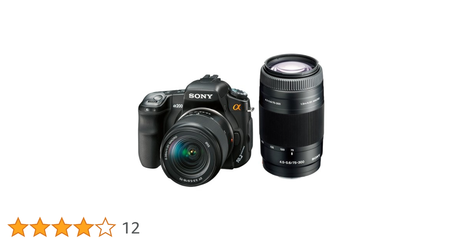 SONY 一眼レフ α200 ダブルズームレンズセット SONY ソニー α200 DSLR-A200 ブラック 超望遠ダブルズームセット