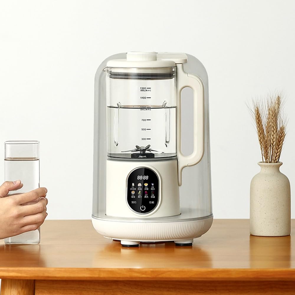 1500ML 8-in-1 Sojamilch & Nussmilchbereiter, mit Selbstreinigung, Koch- & Verzögerungsstart, für Sojamilch, Saft, Smoothie, Suppe & mehr