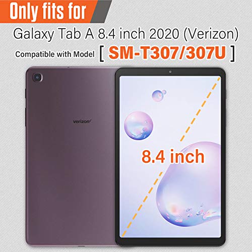 Timecity Case For Samsung Galaxy Tab A 8.4 Inch 2020, Sm-T307 Case, With Stylus Holder Screen Protector/Swivel Stand/Hand Strap/Shoulder Strap, Heavy Duty Protective Case For Sm-T307U - Dark Blue #TOP1