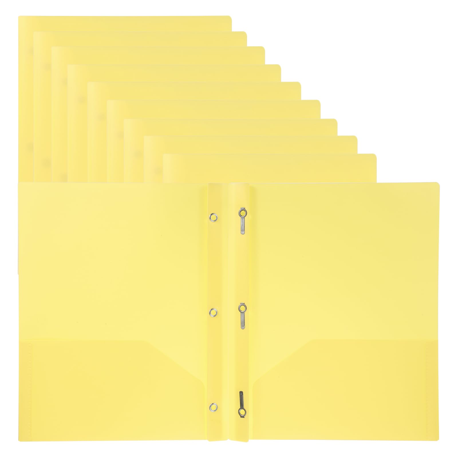 PATIKIL Plastic Folders with Pockets and Prongs