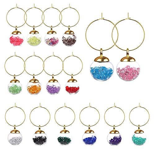 VICDUEKG 18 marcadores de vasos de vino de colores para decorar copas de vino Cover