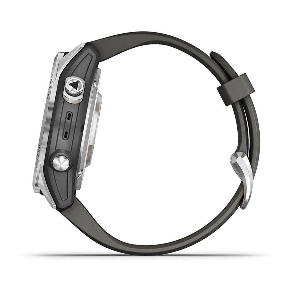 Garmin fēnix 7S Pro Solar, Smartwatch, Ricarica solare, 42mm, Torcia LED, Touchscreen 1,2", +30 Sport, GNSS multi-band, SpO2, Mappe, Musica, Garmin Pay, Autonomia 14 giorni (Silver & Graphite)