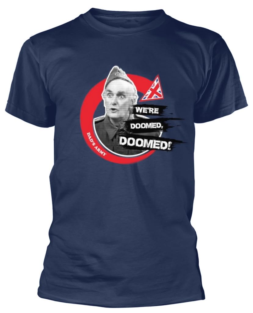 Dad's Army 'We're Doomed' (Navy) T-Shirt (Large)
