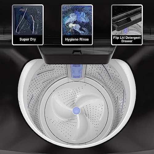 Image of Godrej 7.5 Kg 5 Star Inbuilt heater with Steam Wash & Germ Shield Technology Fully-Automatic Top Loading Washing Machine (2023 Model, WTEON VLVT 75 5.0 FDTS MTBK, Metallic Black)