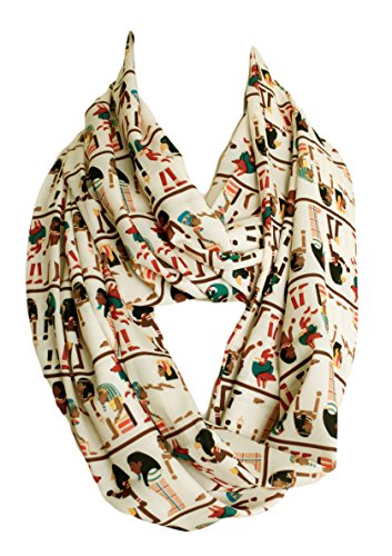 Etwoa Historic Egyptian People Pattern Infinity Scarf