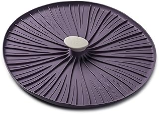 Zeal Reusable Eco-Friendly Mushroom Design Cooking and Storage Airtight Seal Lid, Silicone, Mauve, 26 x 26 x 5 cm