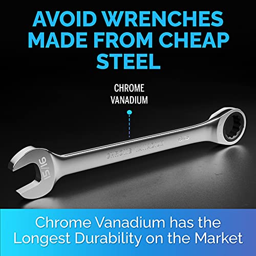 TOOLGUARDS Ratcheting Wrench - Slim Profile - Ratchet Wrench, 15/16" Wrench Set - image 4