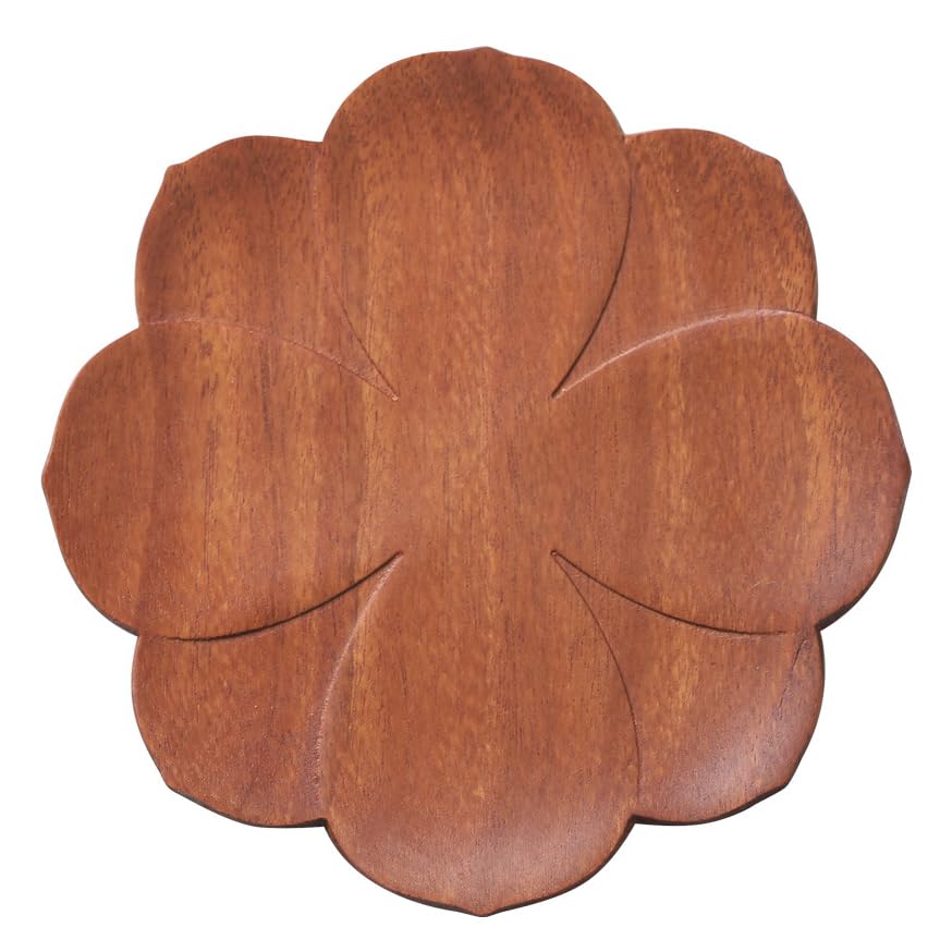 PodkłAdki Pod Herbatę Z Czerwonego SandałOwca, Drewniana Taca Do Kawy, Zestaw 3 Sztuk Do Domu, Restauracji, Kawiarni, 3,74 Cala,Brown,9.5 * 9.5 * 1cm