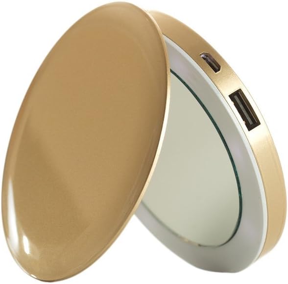 Hyper - Pearl LED Ring Compact Mirror & USB Battery 3000mAh - Gold