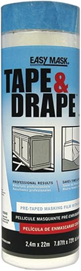 Trimaco Easy Mask 8 ft. W x 72 ft. L x 0.5 mil Plastic Masking Film 1 ...