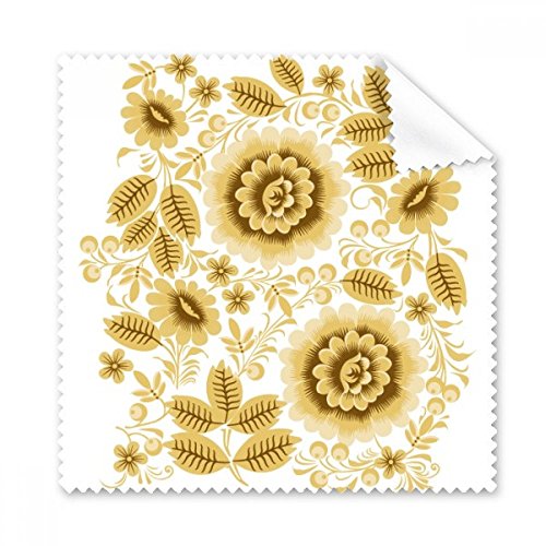 Chiffon de nettoyage fleurs jaune doré à glisser dans le sac pour l'écran