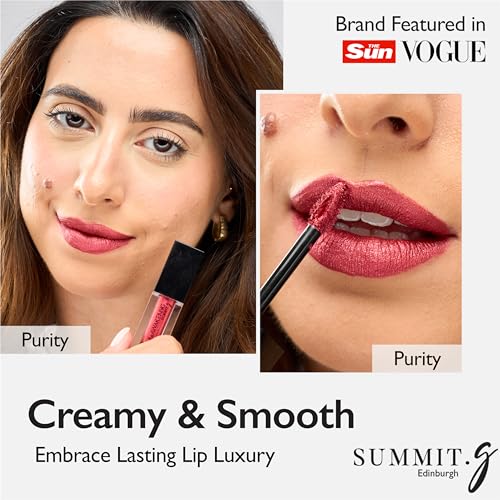 Summit G Metallic Liquid Matte Lip cream, Long Lasting Matte Finish Lipstick, Vitamin E Enriched - Image 2