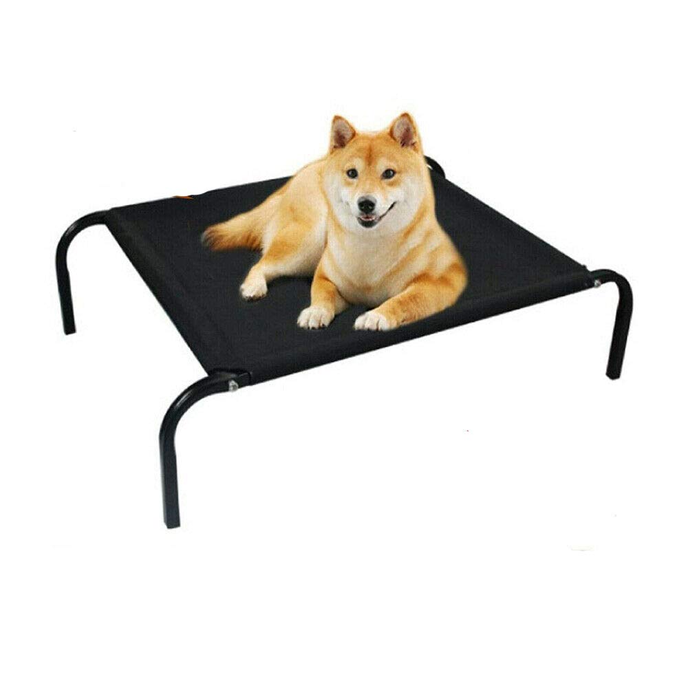 Elevated Dog Bed, 75x47x15cm Raised Pet Cot with Breathable Mesh, Orthopedic Design Non Slip Rubber Feet, Portable Lightweight for Small Dogs Cats Indoor Outdoor Travel Camping, Easy to Clean