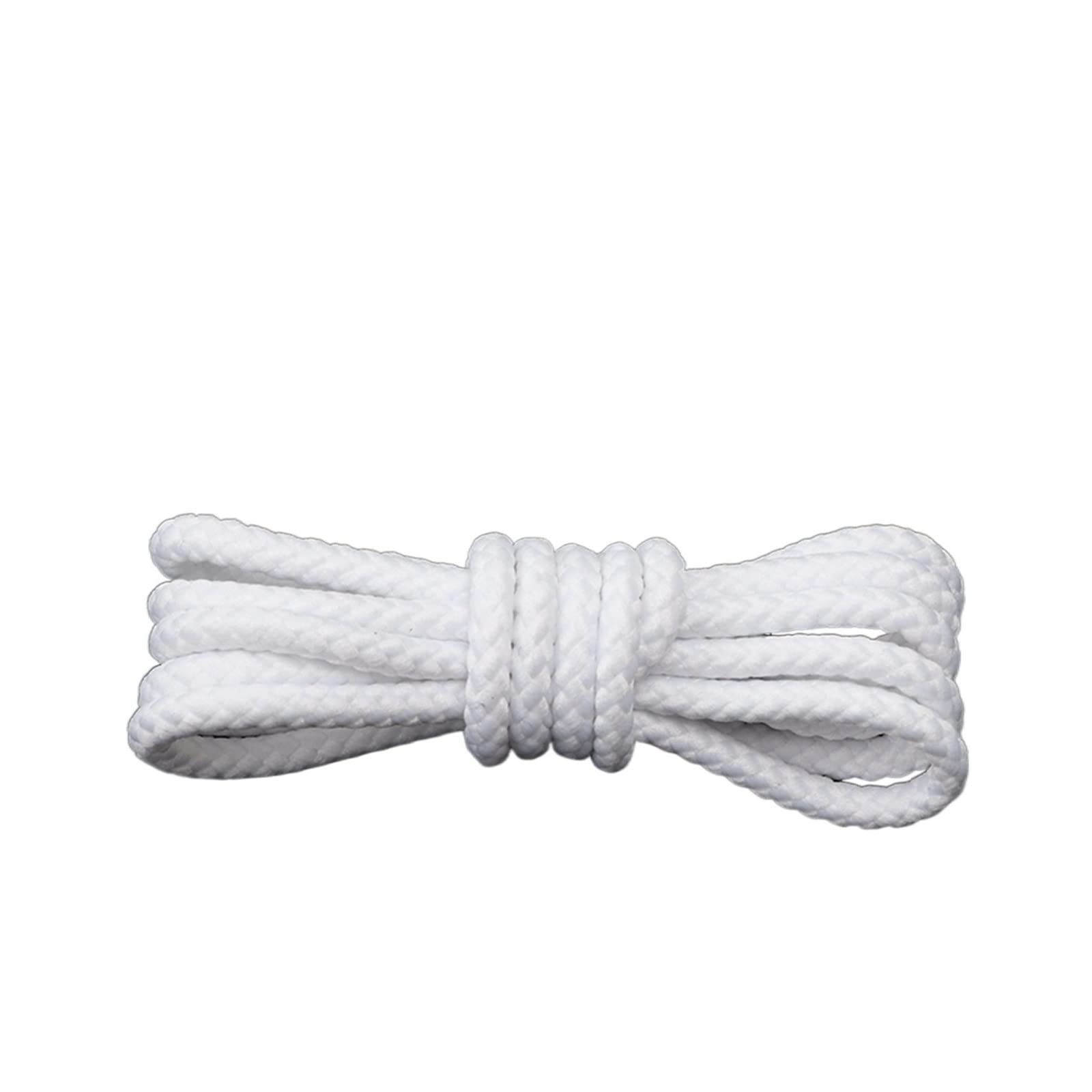 Cordones elásticos para Zapatos, Cordones Redondos de poliéster for Botas y Zapatillas (80-160 cm, Multicolor)(White,160CM-1PAIR)