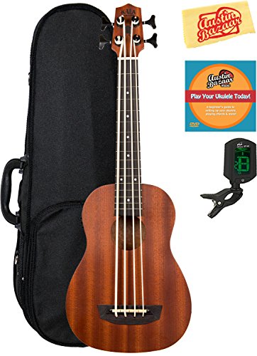 Kala U-bass Ukulélé Lots Wanderer Bundle w/ Hard Case - Les Beatles, Paul McCartney, John Lennon, RIngo Starr, George Harrison Kala U-bass Ukulélé Lots Wanderer Bundle w/ Hard Case
