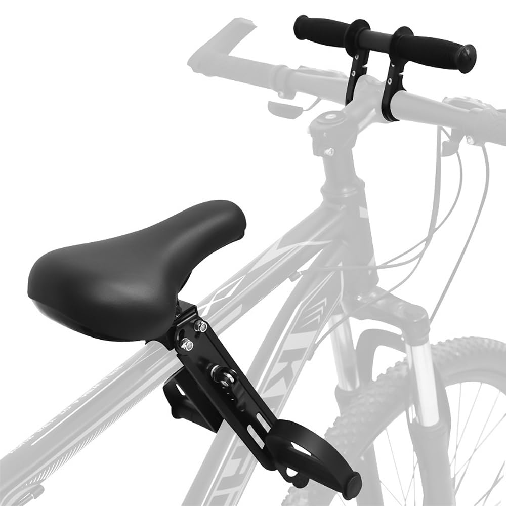 Afenau Child Bike Seat, Kids Bike Seat with Handlebar Attachment, Detachable Bike Seat for Kids, Adjustable Child Bike Seat Front, Kids Bike Seat for Adult Bike for All Mountain Bikes Child Seat