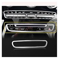 ZEKICE Edelstahl-Auto-Mittelkonsole, Klimaanlage, CD-Panel, Tastenrahmen, kompatibel mit Mercedes C-Klasse W205 GLC X253 2015–2018 – Ansicht 2