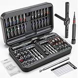 DISEN 68 in 1 Ratcheting Screwdriver Set, 58-Tooth T-Handle with Magnetic Pickup & Pad, 42 S2 Steel Bits, Magnetic Case, Repair Kit for Electronics, Laptop, PC, Game Console, Furniture, Bike