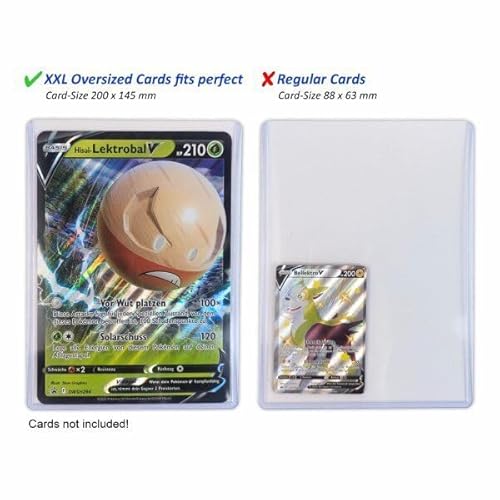 BB-Toy-Trades 10x Toploader passend für Pokemon XXL Oversized Jumbo Sammel-Karten - übergroße Kartenhalter 20 x 15cm