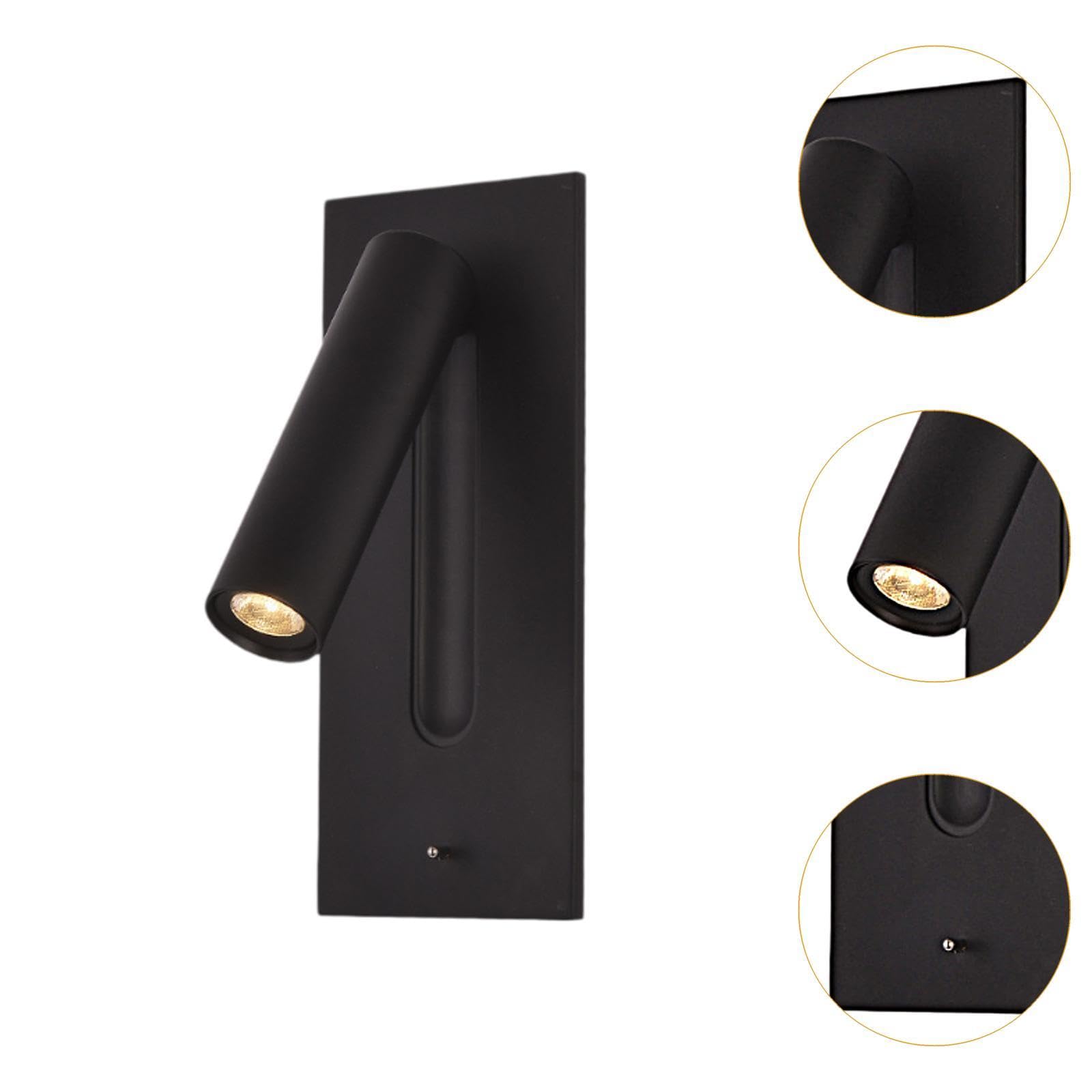 Colcolo Eingebettete Wandleuchten Wandlampe Einbauleuchten für das Kopfteil Moderne Wandleuchten Beleuchtung für Nachttisch-Arbeitszimmer Heimdekoration, Schwarz