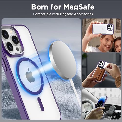 Image of CACOE Magnetic Case for iPhone 14 Pro Max 6.7 inch, Dark Purple