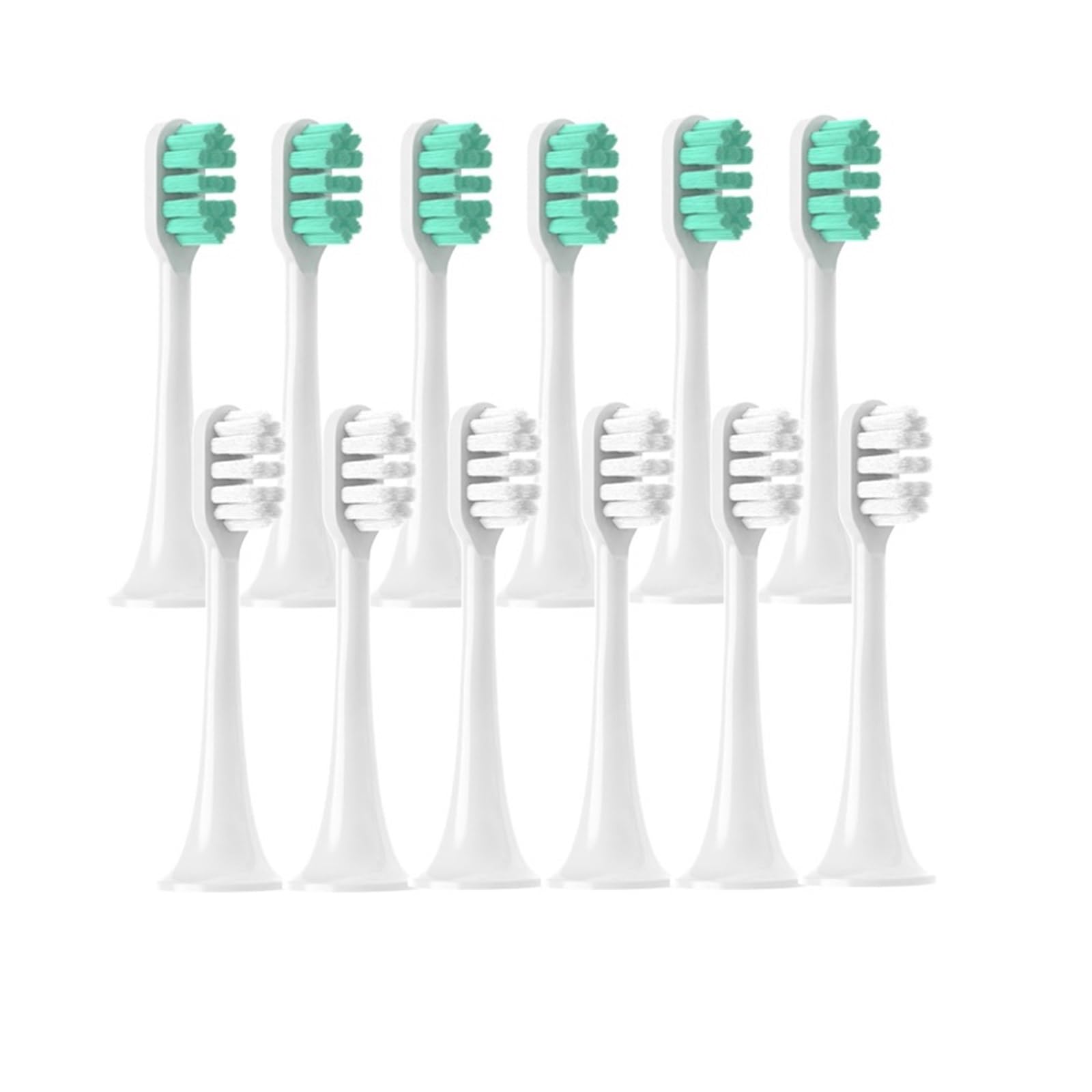 tianwandong 12 sztuk wymiennych końcówek szczoteczki do T300/T500/T700 Sonic Electric Tooth Soft Bristle Caps Vacuum Pack Nozzles(6Green6White)