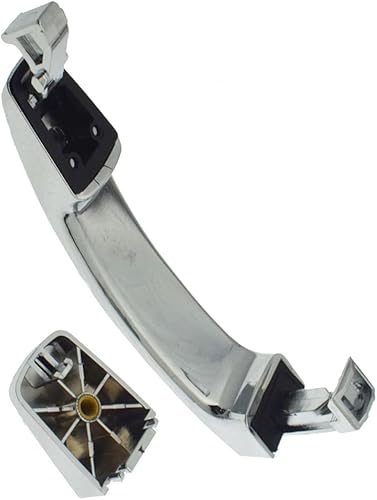 Miniatura 4 de Riloer Lado trasero izquierdo del conductor/lado trasero derecho del pasajero, manija exterior cromada de la puerta sin agujero, compatible con