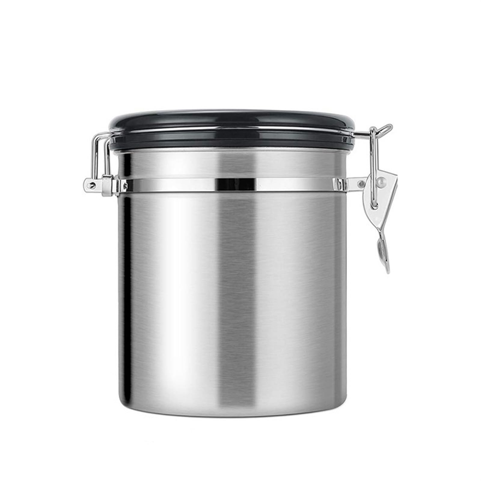 JINGYAN Storage Jars Airtight Coffee ContainerValve Storage Canister With Scoop - Keeps Your Fresh Flavorful(Silver 1500ml)