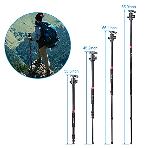 Tripod For Camera, 64" Camera Tripod Stand, Dslr Tripods & Monopods, Heavy Duty Travel Tripod For Binoculars Laser Level Spotting Scope Telescope, Professional Complete Tripod Units #TOP3