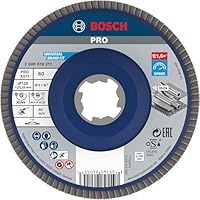Bosch 1x PRO Metal X571 Fächerschleifscheibe, gerade Ausführung für X-Lock (für Stahl, Edelstahl, Ø 125 mm, Körnung 80, Professional Zubehör Kleiner Winkelschleifer)